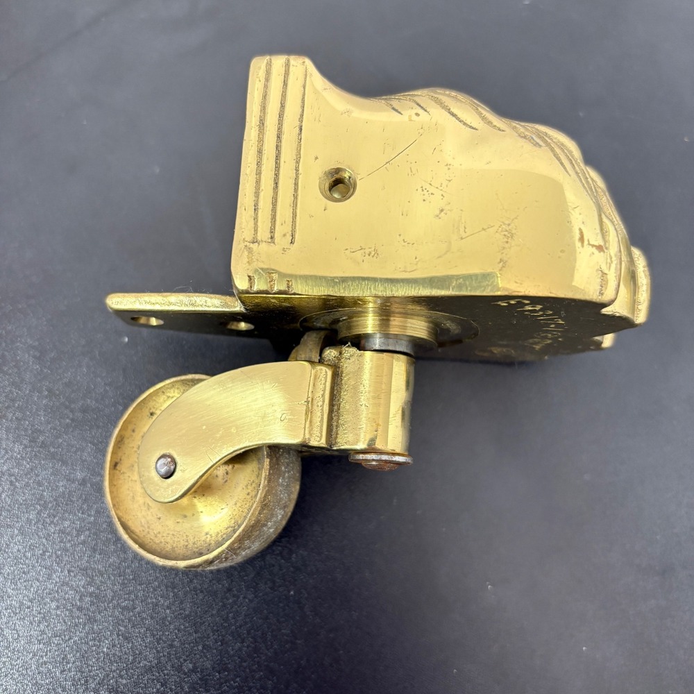 Vintage Furniture Casters OS Gold Brass Lion Paw Feet F285 Set of 4 Home Decor - Picture 14 of 16
